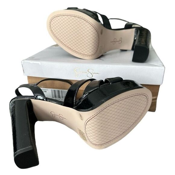 Jessica Simpson Black Platform Heels Feather Touch Gilddings Platform Size 10 - Picture 5 of 9